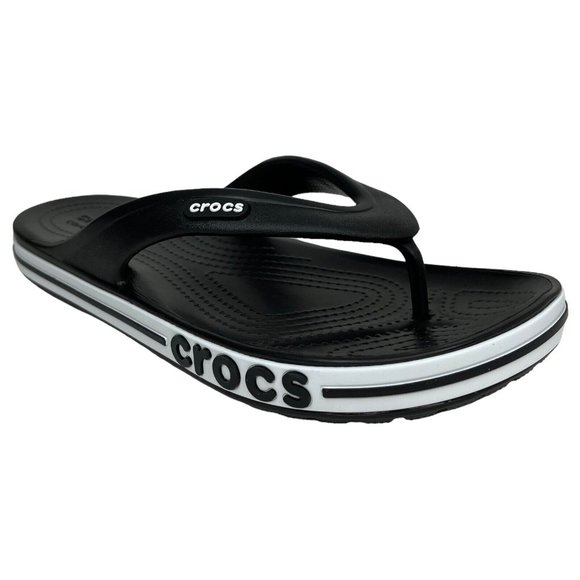 CROCS Shoes - Crocs Bayaband Womens Flip Flop Sandals Size 8 - 9 Black & White‎ Water Friendly